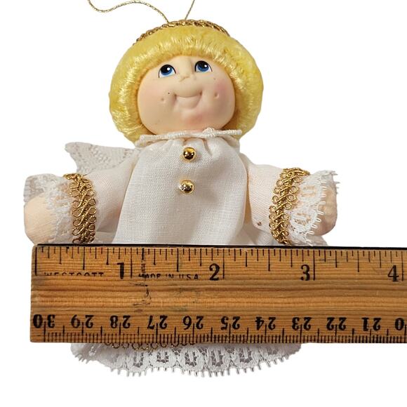 Vintage Angel Doll Ornament with Lace and Gold Trim - Picture 4 of 14